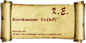 Kornhauser Enikő névjegykártya